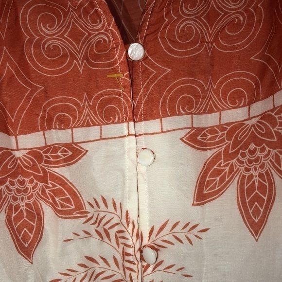 Johnny Was button down printed blouse Three-quarter sleeve - Picture 8 of 8